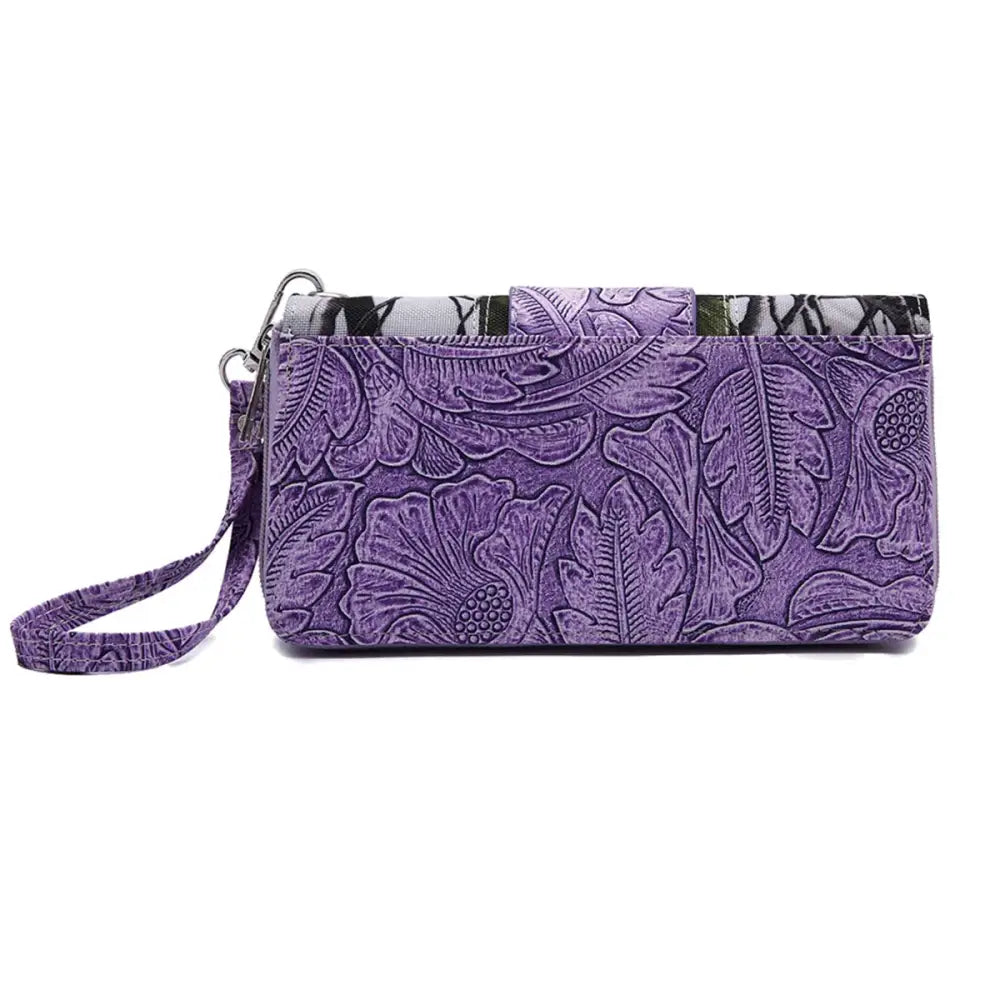 Camouflage Buckle Women Purse with Matching Wallet Set Western Handbags - Bags