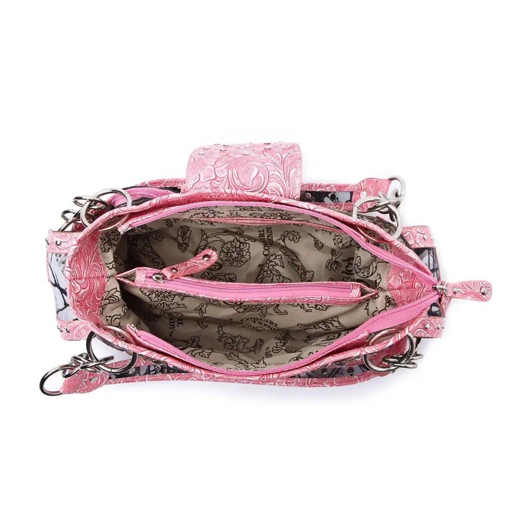 Camouflage Buckle Women Purse with Matching Wallet Set Western Handbags - Bags