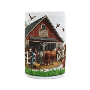 Can and Bottle Cozie Cooler Sleeve - Rustic Horse Lover Gift with Funny Quote - Regular Can - Drink Sleeves
