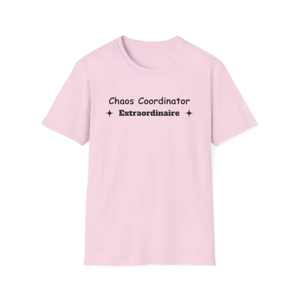 Chaos Coordinator Mother’s Day T-Shirt - Perfect Gift for Mom Gift for Dad Tee Shirt - S / Light Pink - T-Shirt