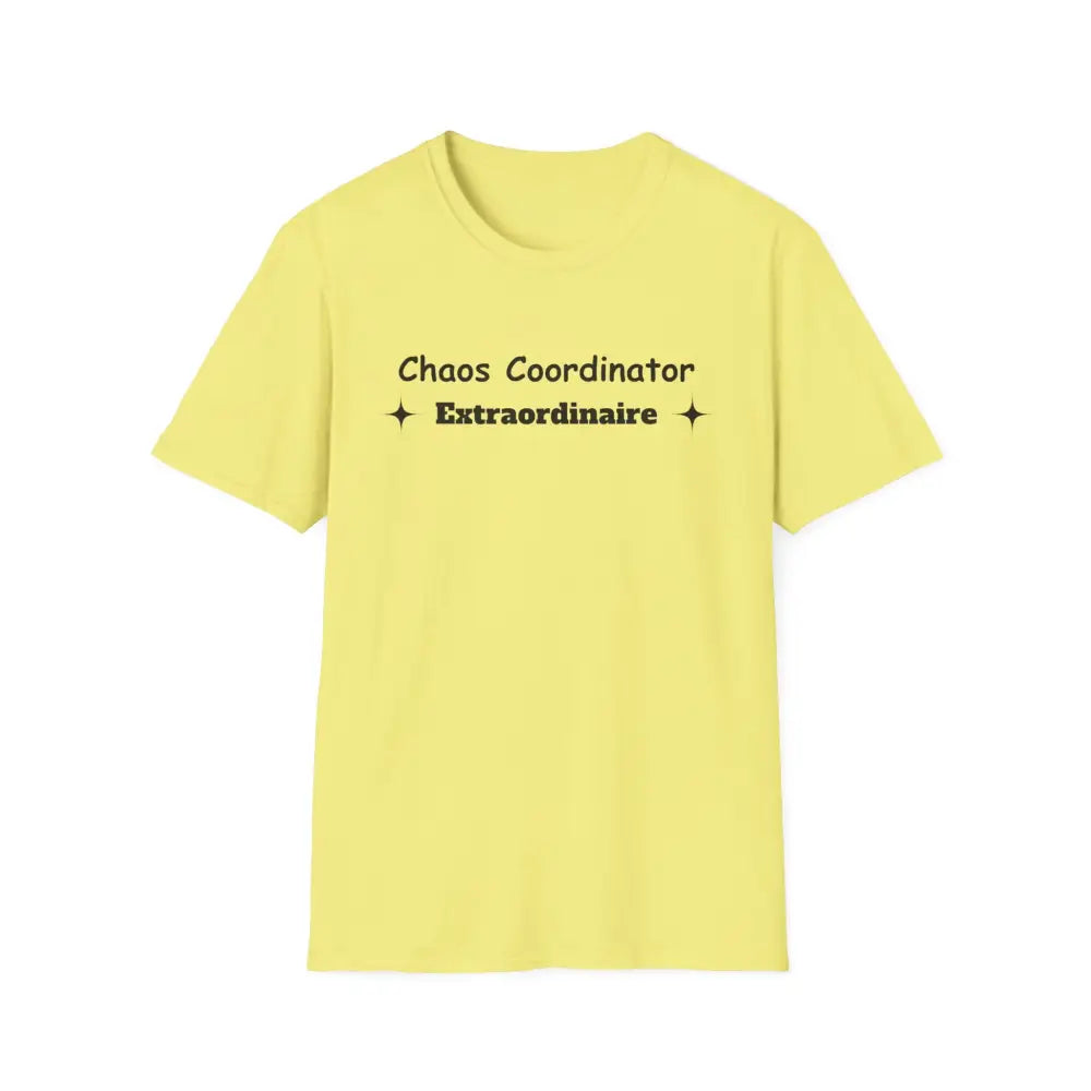 Chaos Coordinator Mother’s Day T-Shirt - Perfect Gift for Mom Gift for Dad Tee Shirt - S / Cornsilk - T-Shirt