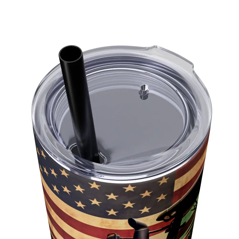 Classic Tractor Skinny Tumbler 20oz Farmhouse Drinkware Patriotic Gifts Ideal for Outdoors Gifts for Farmers BBQ
