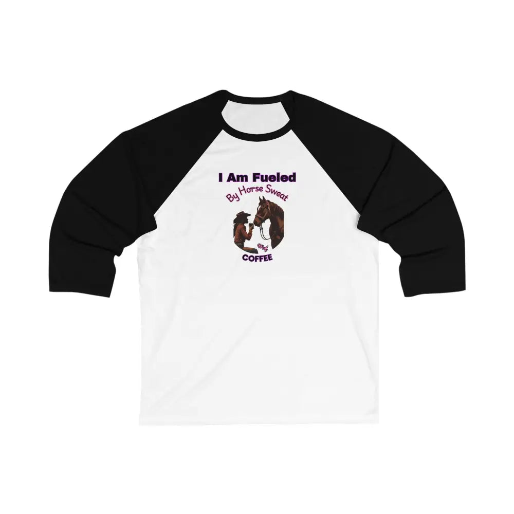 Horse Lover Baseball Tee Equestrian Coffee Lover Gift Horse Lover Clothing White/ Black / S Activewear