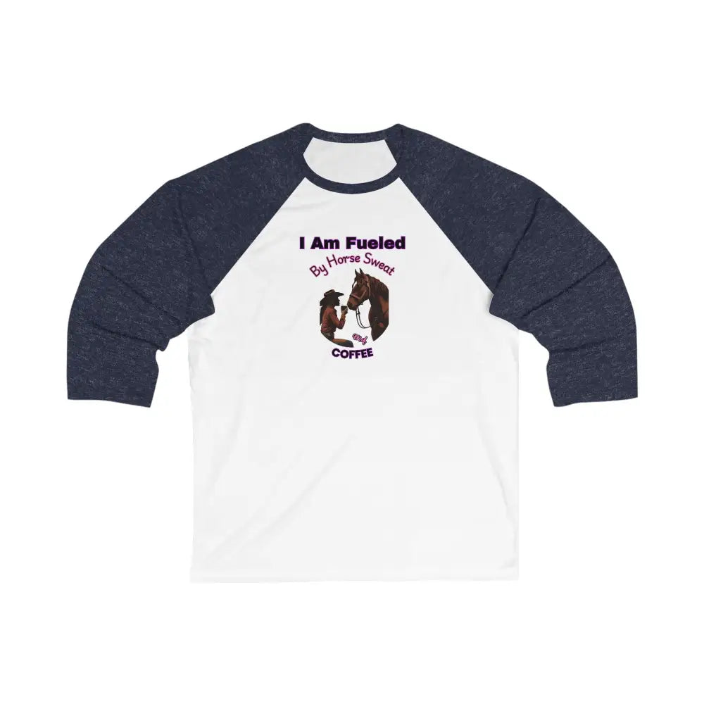 Horse Lover Baseball Tee Equestrian Coffee Lover Gift Horse Lover Clothing White/ Navy / S Activewear