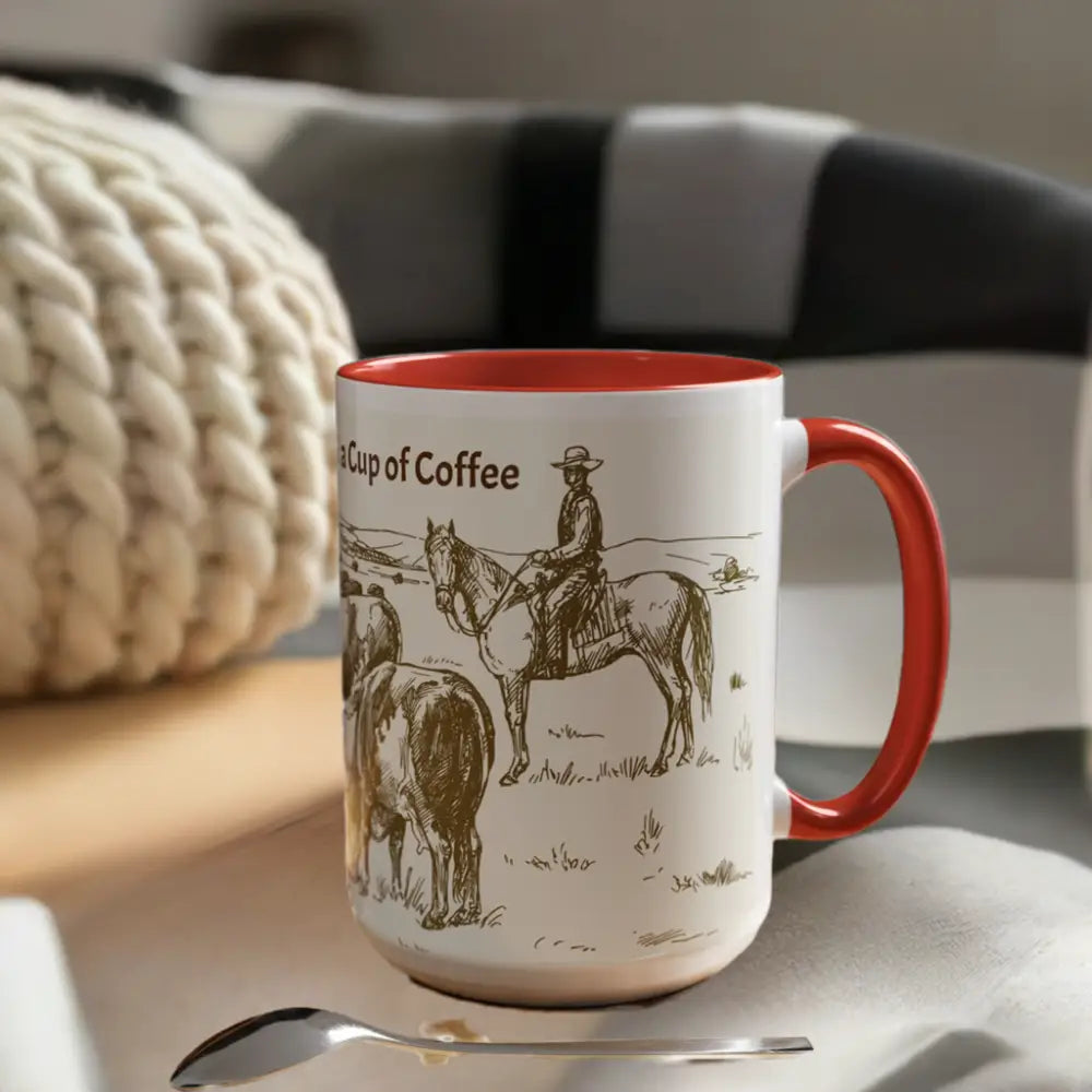 Cowboy Coffee Mug Farmer Coffee Cup 15oz Country Life Mug - Mug