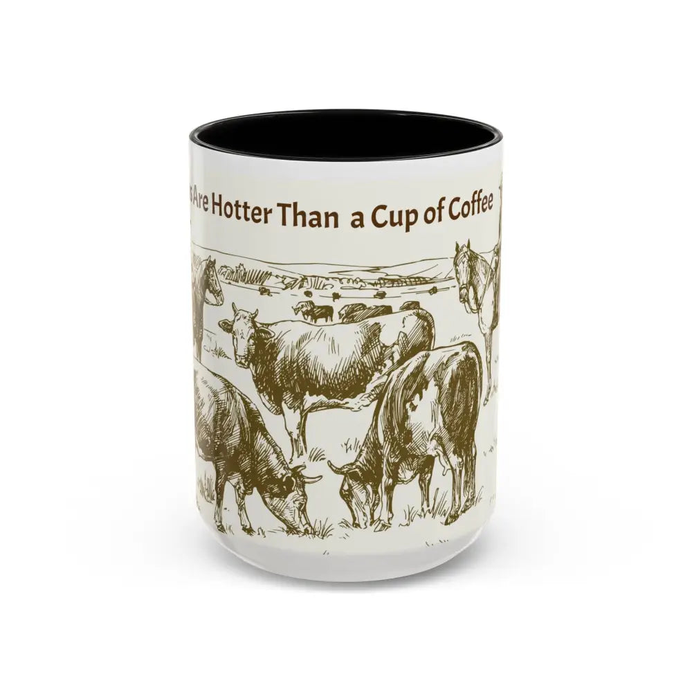 Cowboy Coffee Mug Farmer Coffee Cup 15oz Country Life Mug - 15oz / Black - Mug