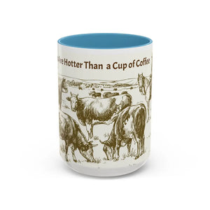 Cowboy Coffee Mug Farmer Coffee Cup 15oz Country Life Mug - 15oz / Light Blue - Mug