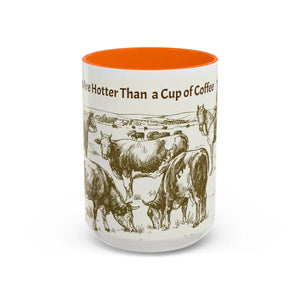 Cowboy Coffee Mug Farmer Coffee Cup 15oz Country Life Mug - 15oz / Orange - Mug