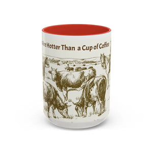 Cowboy Coffee Mug Farmer Coffee Cup 15oz Country Life Mug - 15oz / Red - Mug