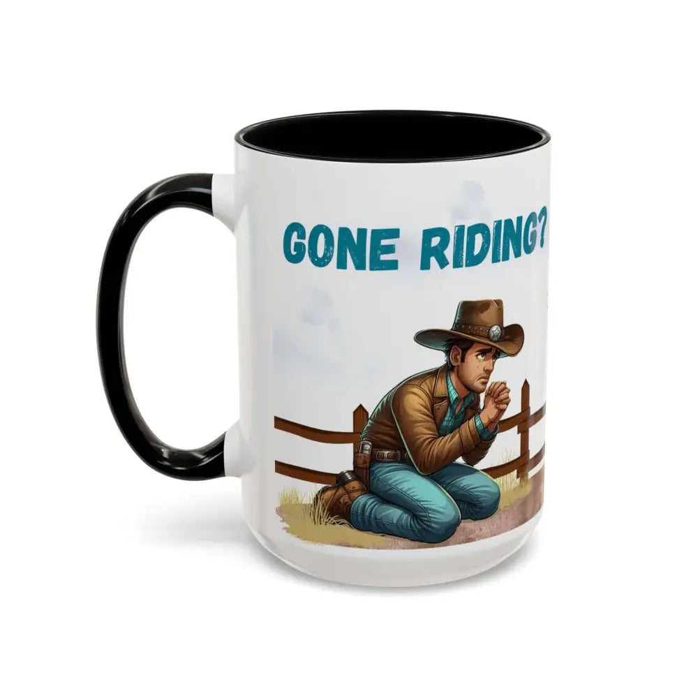 Cowboy Coffee Mug Snubby Sassy Mare and Begging Cowboy Mug