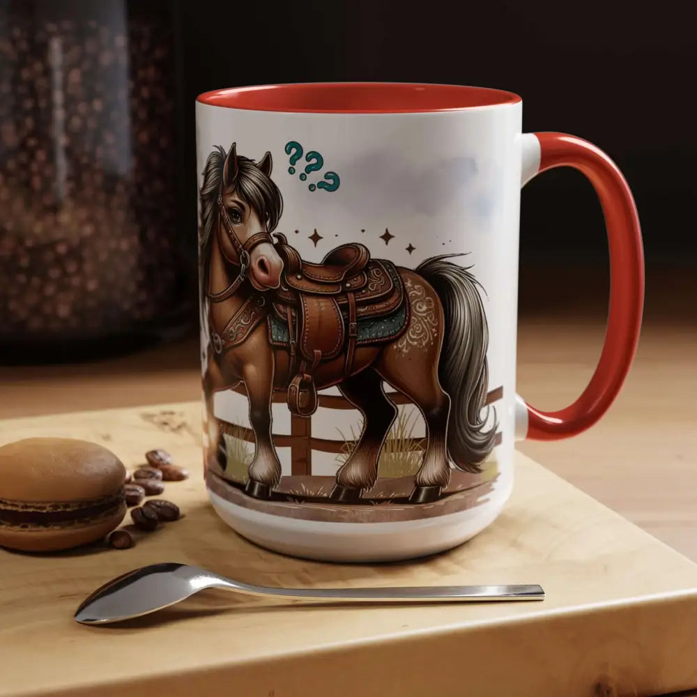 Cowboy Coffee Mug Snubby Sassy Mare and Begging Cowboy Mug