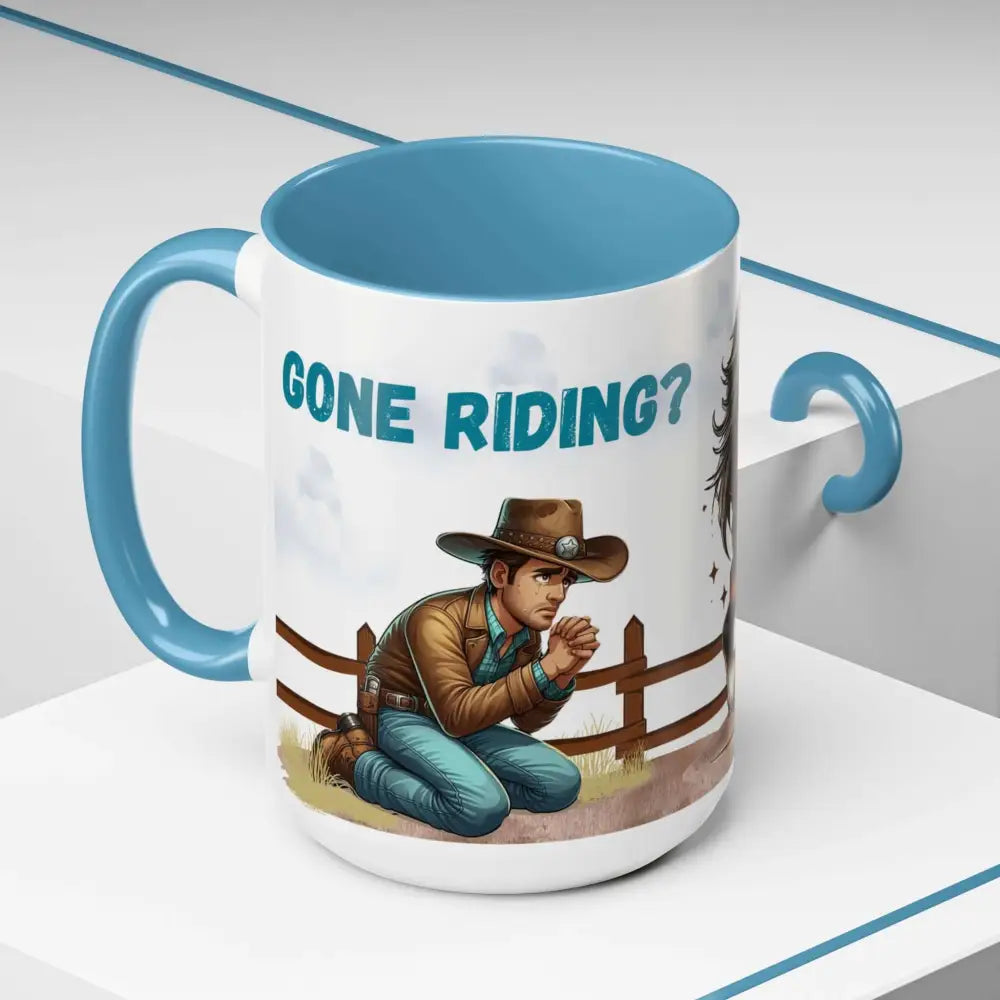 Cowboy Coffee Mug Snubby Sassy Mare and Begging Cowboy Mug