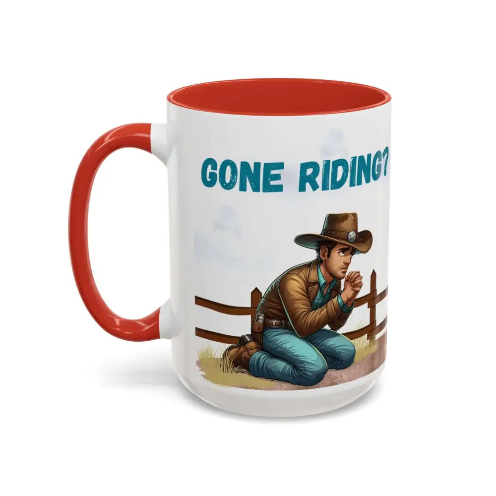 Cowboy Coffee Mug Snubby Sassy Mare and Begging Cowboy Mug