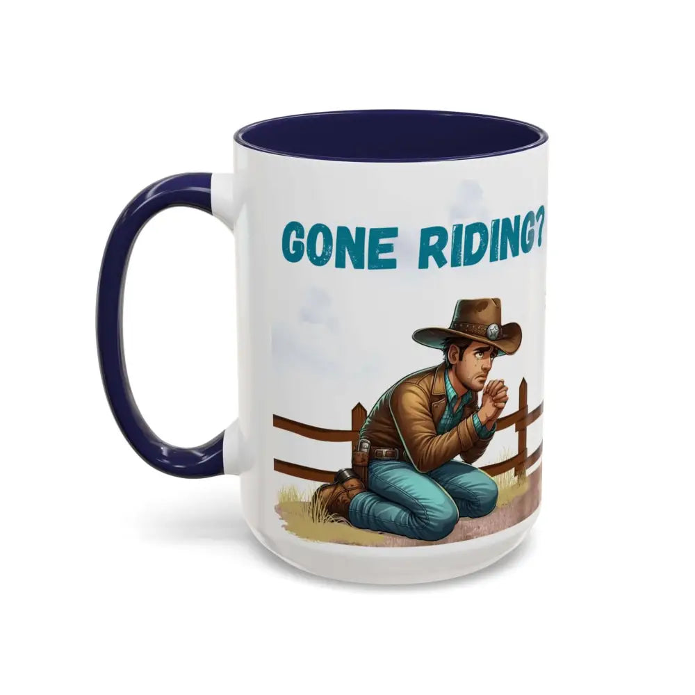 Cowboy Coffee Mug Snubby Sassy Mare and Begging Cowboy Mug