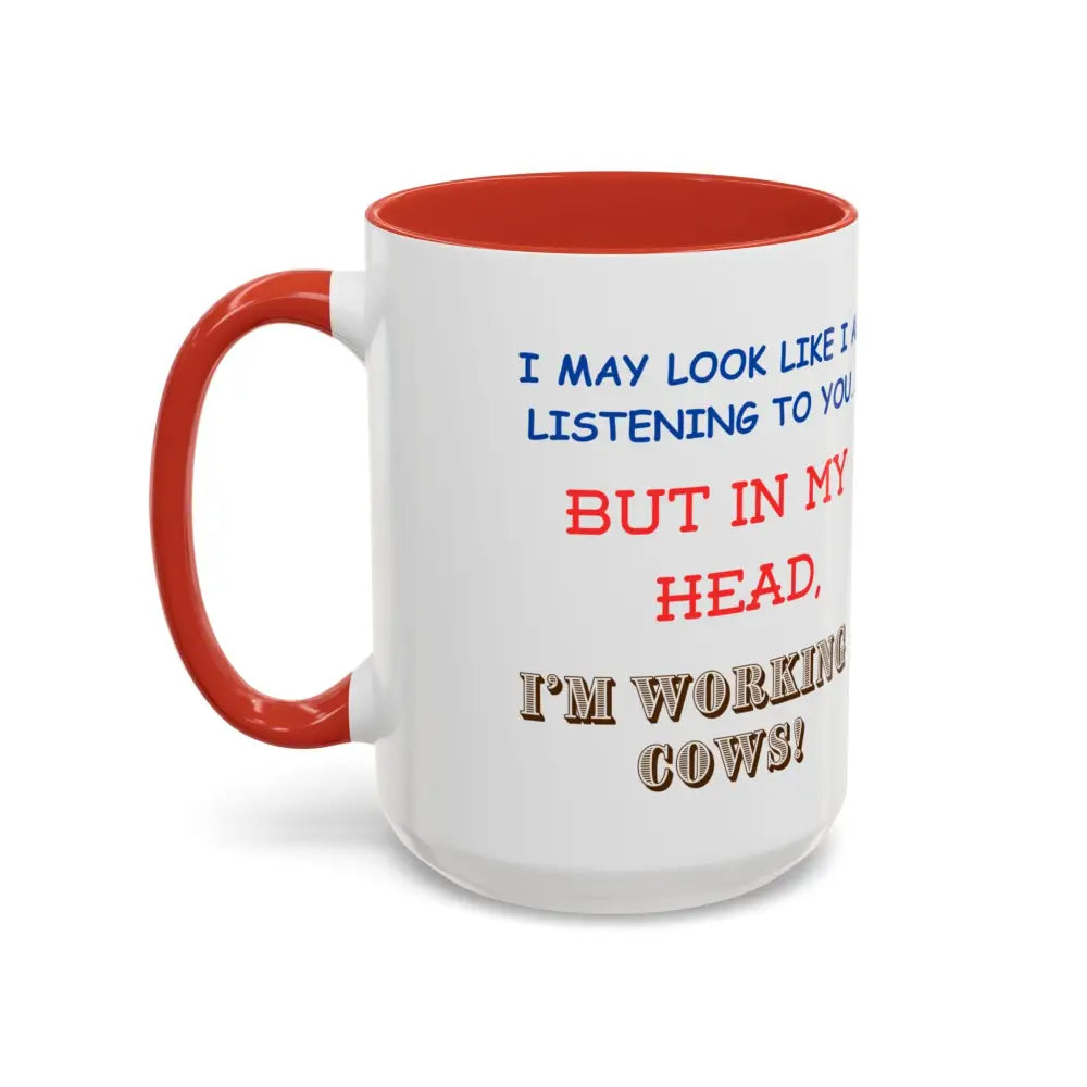 Cowboys Mugs Working Cow Coffee Mug Country Coffee Mugs Farm Gifts for Him 15oz - 15oz / Red - Mug