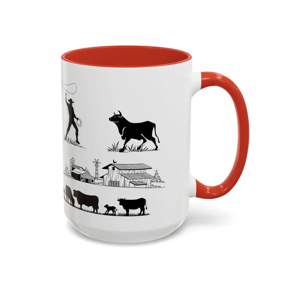 Cowboys Mugs Working Cow Coffee Mug Country Coffee Mugs Farm Gifts for Him 15oz - Mug