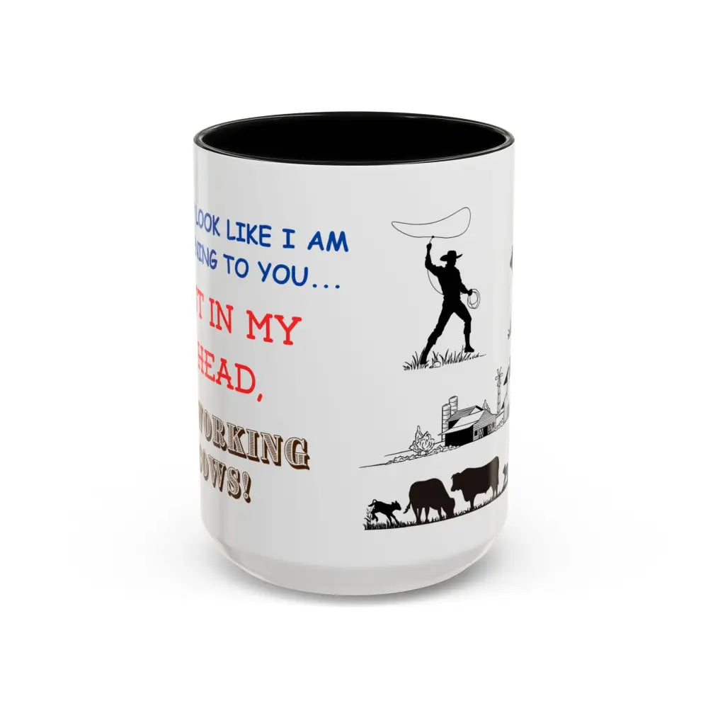 Cowboys Mugs Working Cow Coffee Mug Country Coffee Mugs Farm Gifts for Him 15oz - Mug
