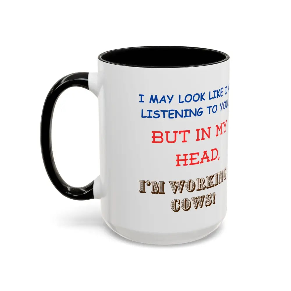 Cowboys Mugs Working Cow Coffee Mug Country Coffee Mugs Farm Gifts for Him 15oz - 15oz / Black - Mug