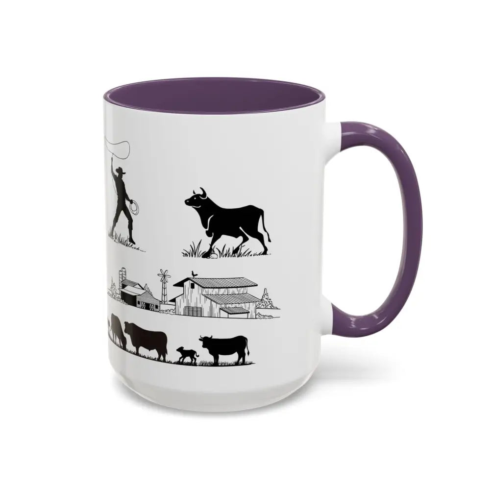 Cowboys Mugs Working Cow Coffee Mug Country Coffee Mugs Farm Gifts for Him 15oz - Mug