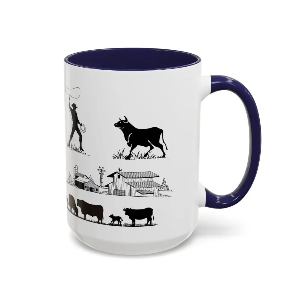Cowboys Mugs Working Cow Coffee Mug Country Coffee Mugs Farm Gifts for Him 15oz - Mug