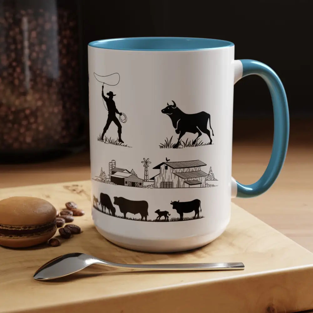 Cowboys Mugs Working Cow Coffee Mug Country Coffee Mugs Farm Gifts for Him 15oz - Mug