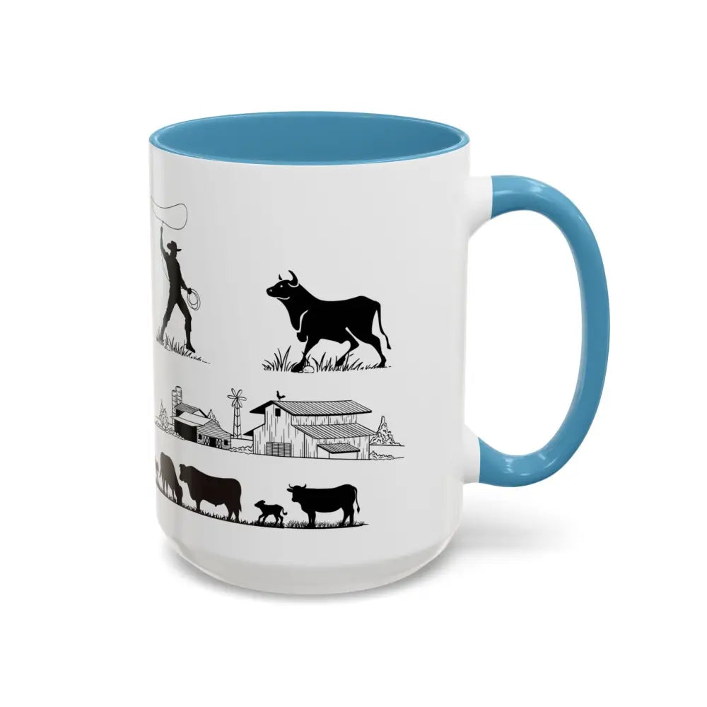 Cowboys Mugs Working Cow Coffee Mug Country Coffee Mugs Farm Gifts for Him 15oz - Mug