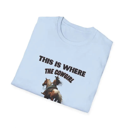 Cowgirl Adventure T-Shirt - Perfect Gift for Horse Lovers Western Apparel Trail Riding Tee - T-Shirt