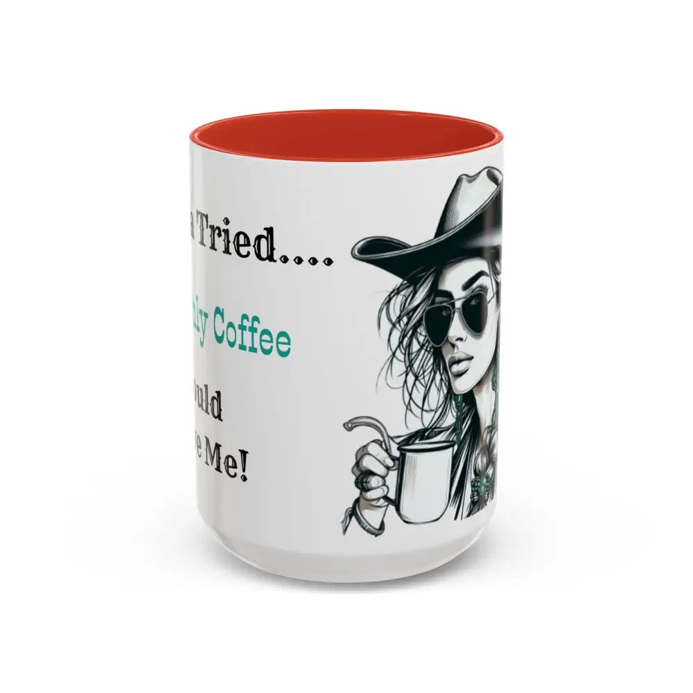 Cowgirl Aesthetic Coffee Mug Cowgirl Loves Coffee Rodeo Country Living Western Enthusiasts 15oz / Red Mugs