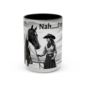 Cowgirl Gifts Horse Lovers Coffee Mug Unique Coffee Mug Gift for Women 15oz - 15oz / Black - Mug