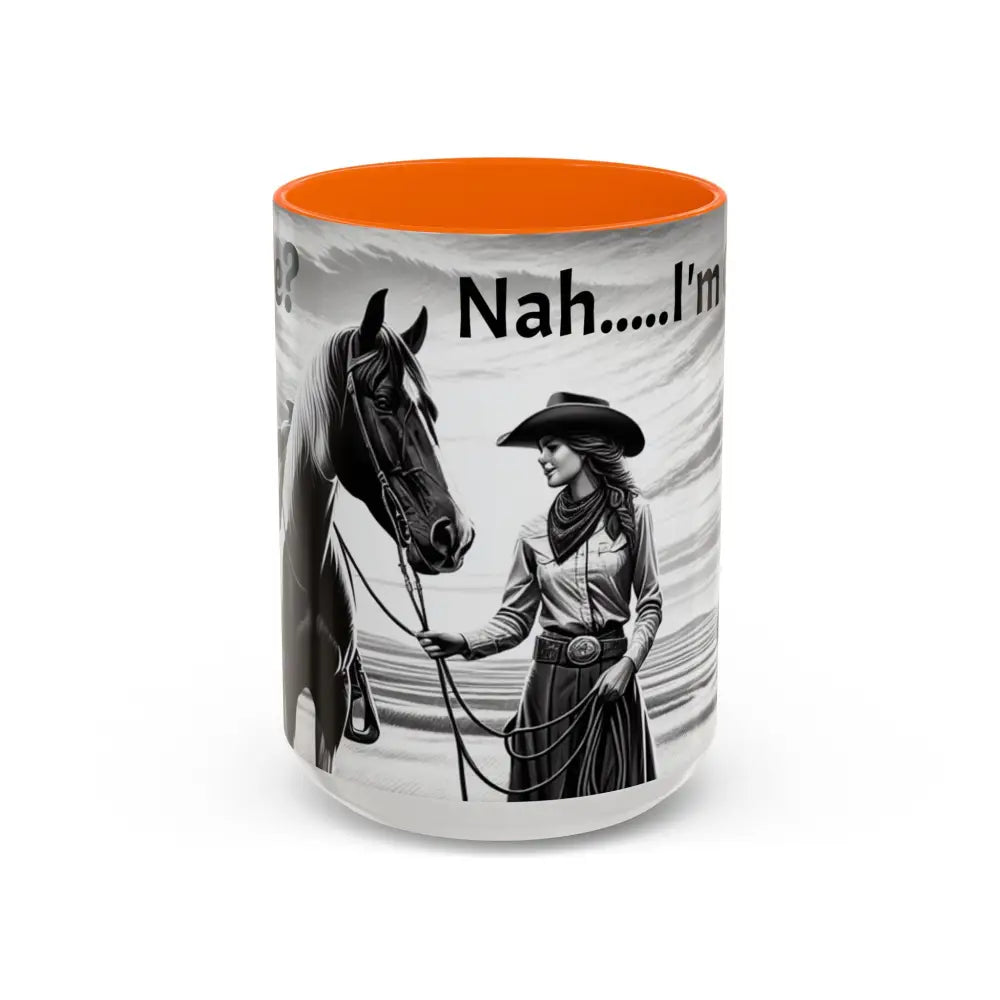 Cowgirl Gifts Horse Lovers Coffee Mug Unique Coffee Mug Gift for Women 15oz 15oz / Orange Mug