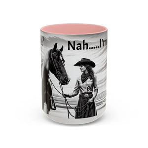 Cowgirl Gifts Horse Lovers Coffee Mug Unique Coffee Mug Gift for Women 15oz - 15oz / Pink - Mug