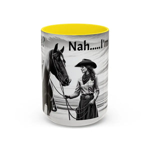 Cowgirl Gifts Horse Lovers Coffee Mug Unique Coffee Mug Gift for Women 15oz - 15oz / Yellow - Mug