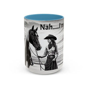 Cowgirl Gifts Horse Lovers Coffee Mug Unique Coffee Mug Gift for Women 15oz - 15oz / Light Blue - Mug