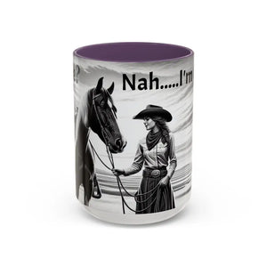 Cowgirl Gifts Horse Lovers Coffee Mug Unique Coffee Mug Gift for Women 15oz - 15oz / Purple - Mug