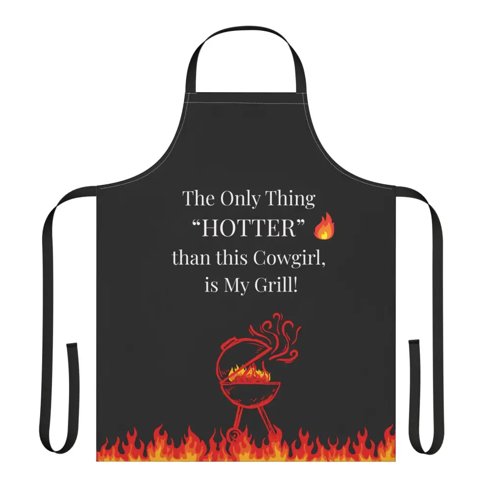 Cowgirl Grill Master Apron Women Mother Grandma Apron Western Gift Ideas One size / Black All Over Prints