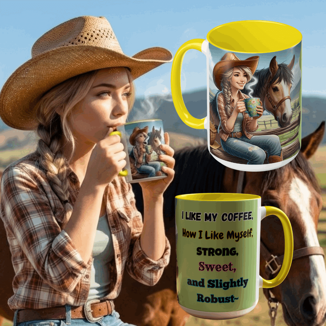 Horse Lover Coffee Mug, Coffee Lover Cup, Cowgirl Gifts