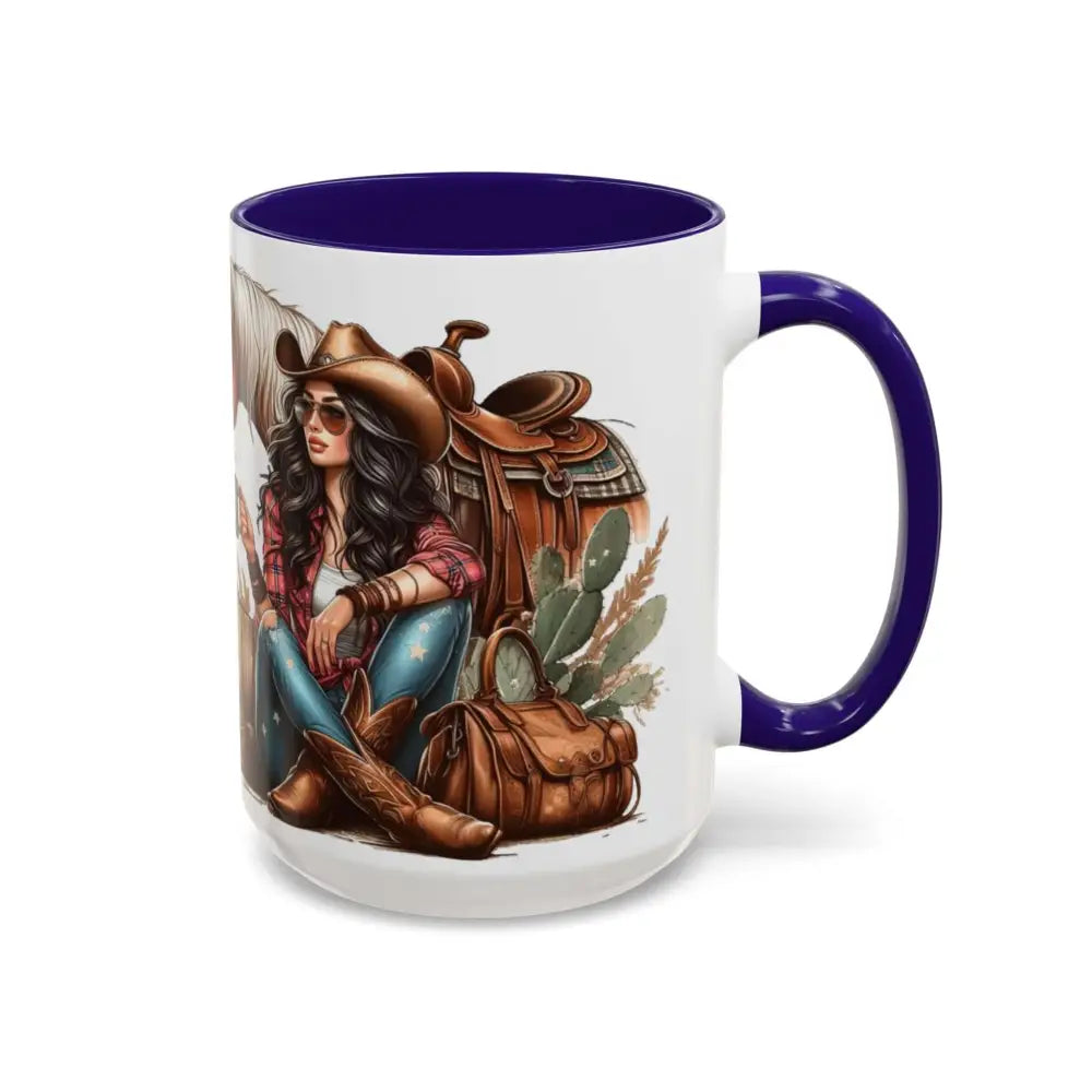 Cowgirl Tough 15oz Mug – “Spine Like a Skillet Heart Like a Truck” Inspirational Western Gift Cowgirl Coffee Mugs Mugs