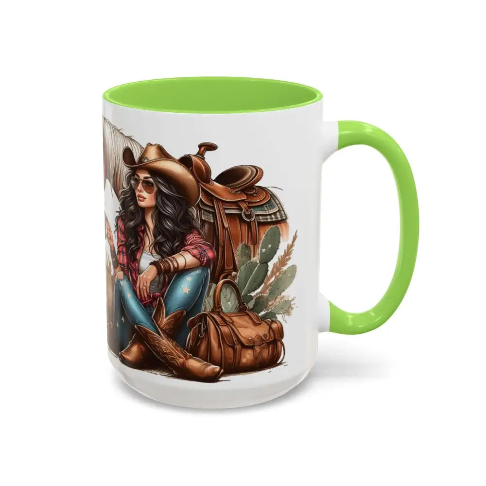 Cowgirl Tough 15oz Mug – “Spine Like a Skillet Heart Like a Truck” Inspirational Western Gift Cowgirl Coffee Mugs Mugs