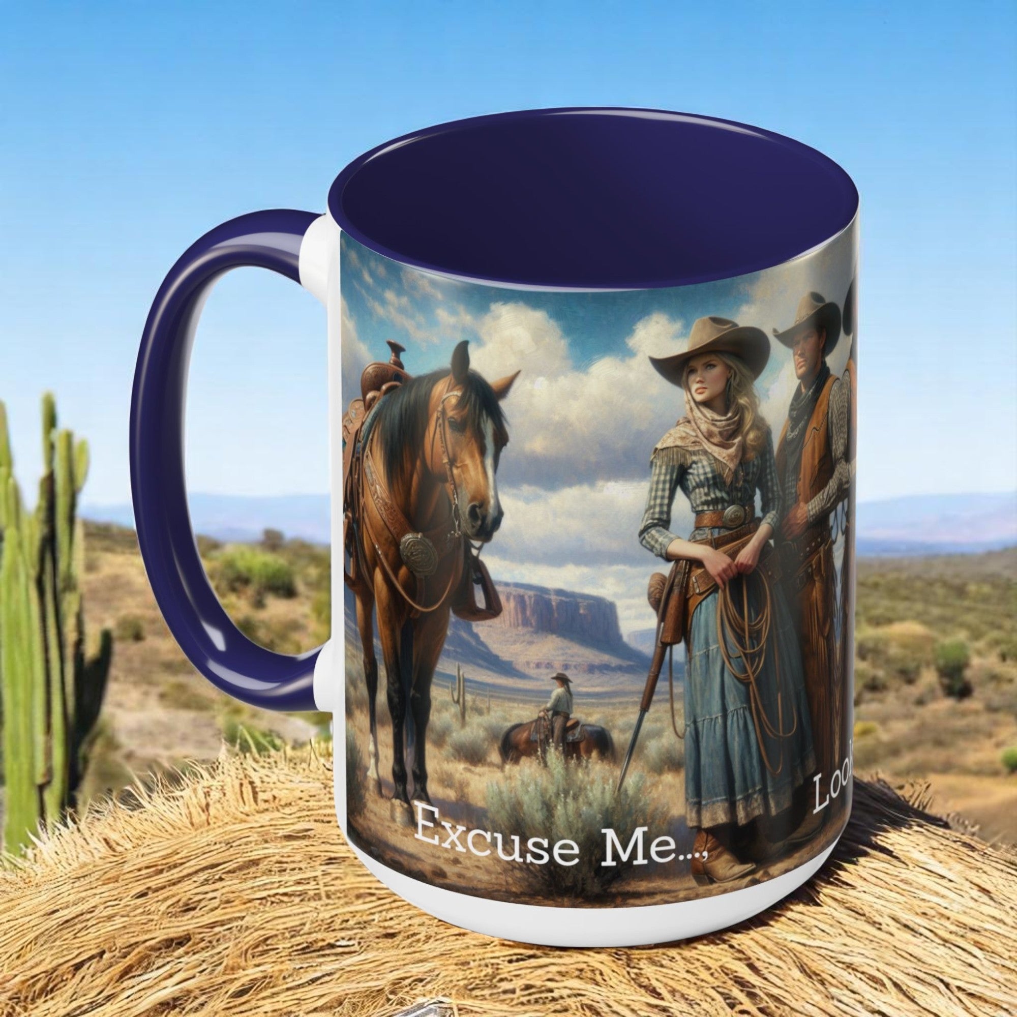 Good Cup of Country Coffee Mug, Looks Like You Love Me Western Coffee Cup, 15oz