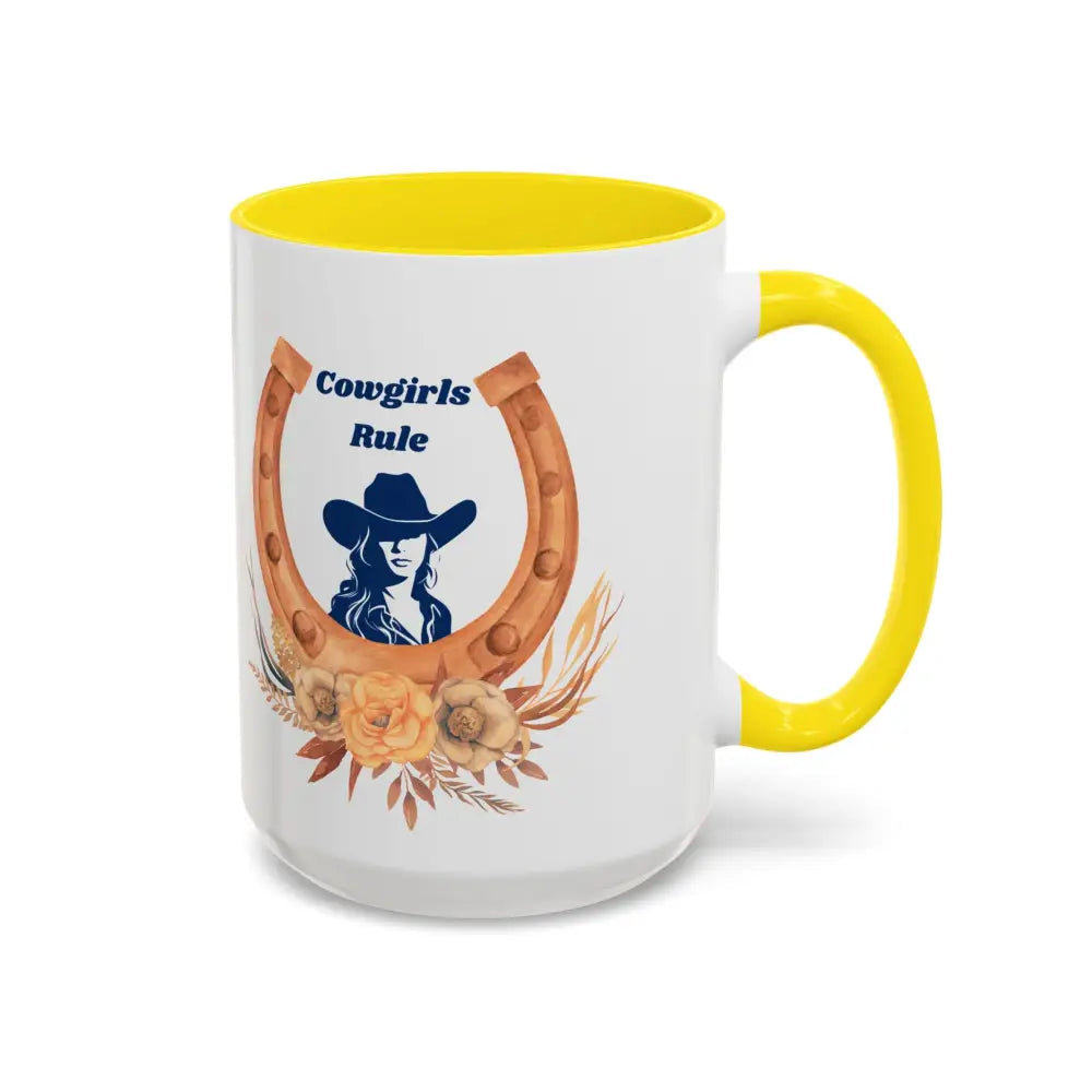 Cowgirls Rule 15oz Coffee MUG Country Mug Cowgirl Mug - Mugs