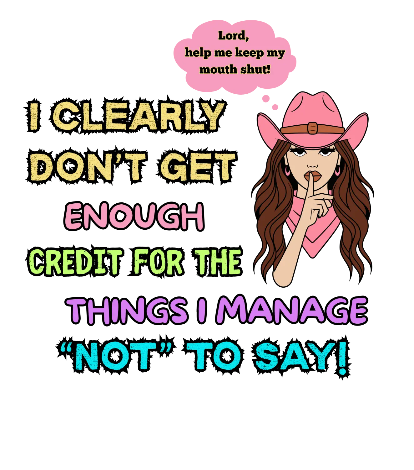 Pink cowboy hat with black band and silver buckle from Fun Raglan Shirt Cowgirl Apparel