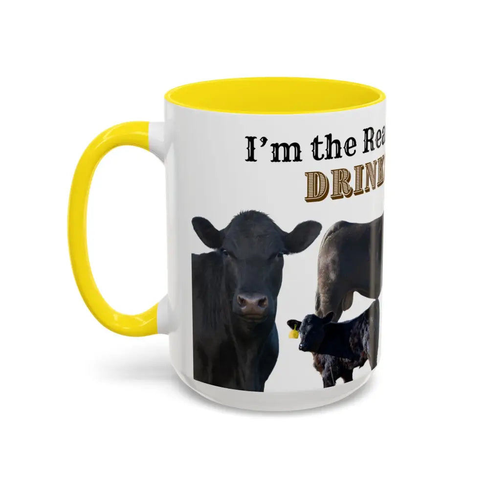 Cute Cow Mug for Farmers Funny Gift for Dad Humor in a Mug Animal Lover Gift 15oz Mug