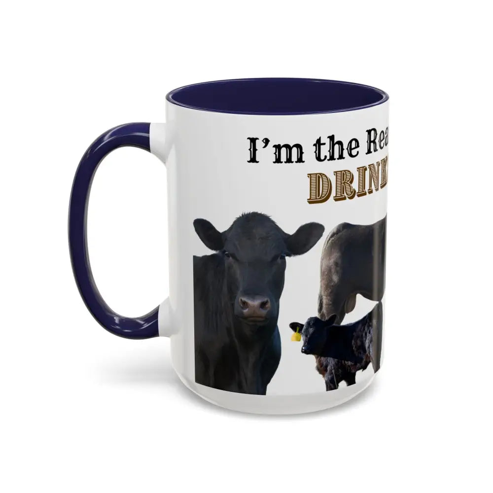 Cute Cow Mug for Farmers Funny Gift for Dad Humor in a Mug Animal Lover Gift 15oz Mug