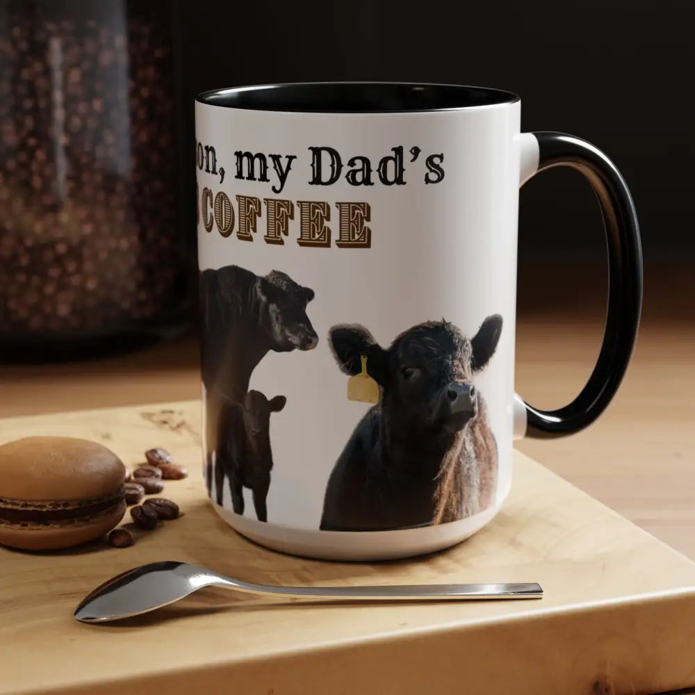 Cute Cow Mug for Farmers Funny Gift for Dad Humor in a Mug Animal Lover Gift 15oz Mug