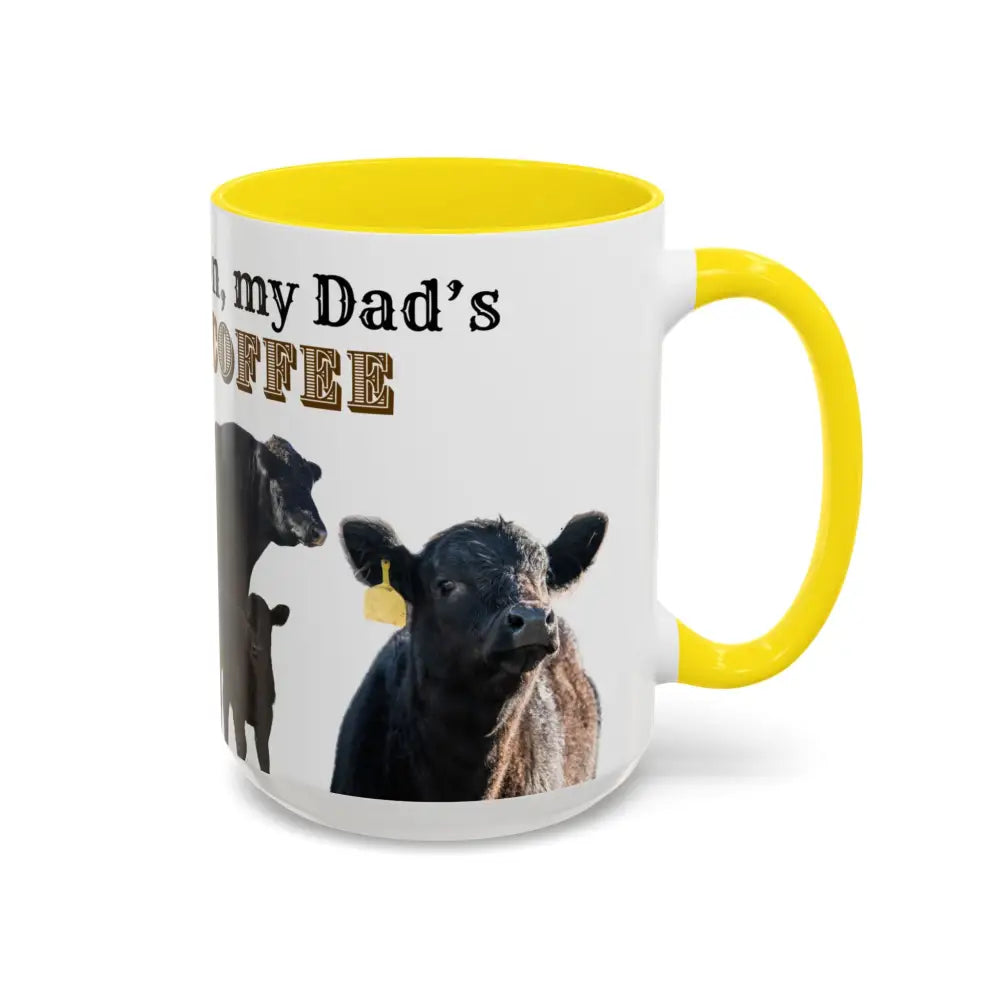 Cute Cow Mug for Farmers Funny Gift for Dad Humor in a Mug Animal Lover Gift 15oz Mug