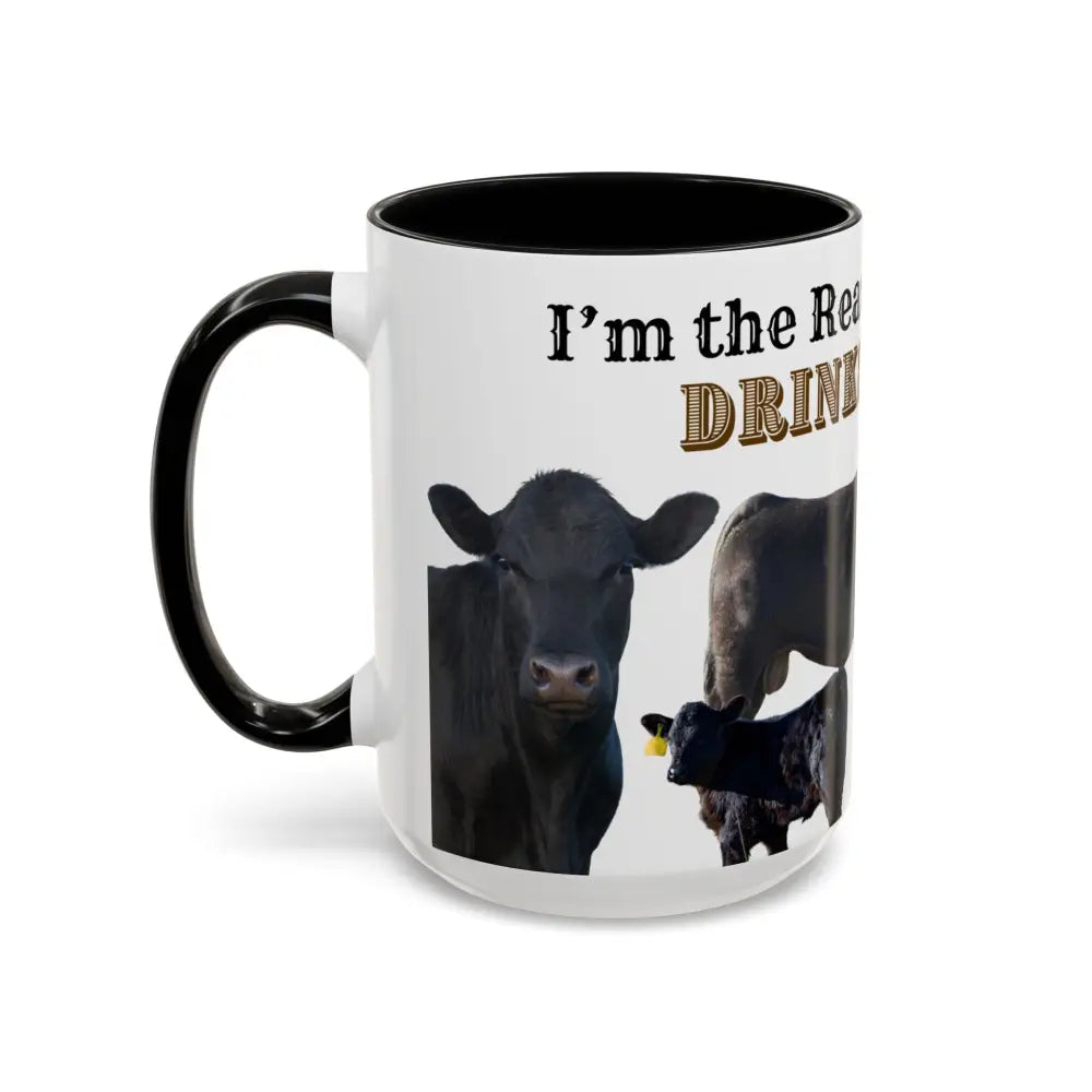 Cute Cow Mug for Farmers Funny Gift for Dad Humor in a Mug Animal Lover Gift 15oz Mug