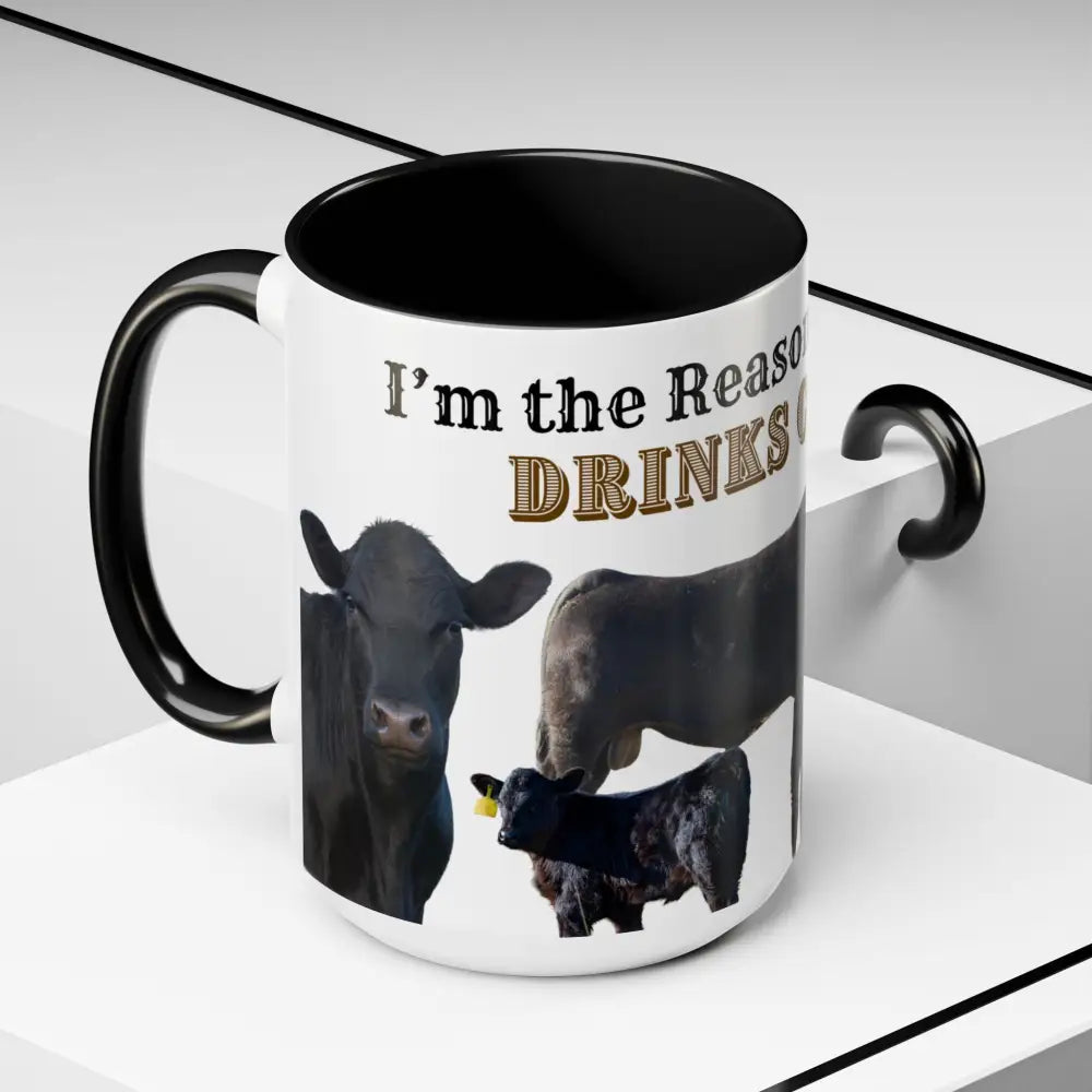 Cute Cow Mug for Farmers Funny Gift for Dad Humor in a Mug Animal Lover Gift 15oz Mug