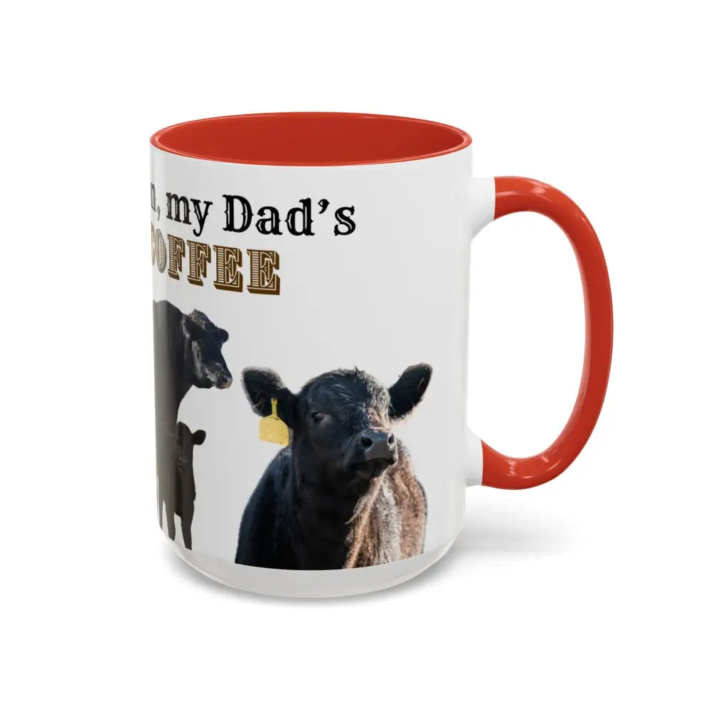 Cute Cow Mug for Farmers Funny Gift for Dad Humor in a Mug Animal Lover Gift 15oz Mug