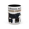 Cute Cow Mug for Farmers - Funny Gift for Dad Humor in a Mug Animal Lover Gift 15oz - 15oz / Black - Mug