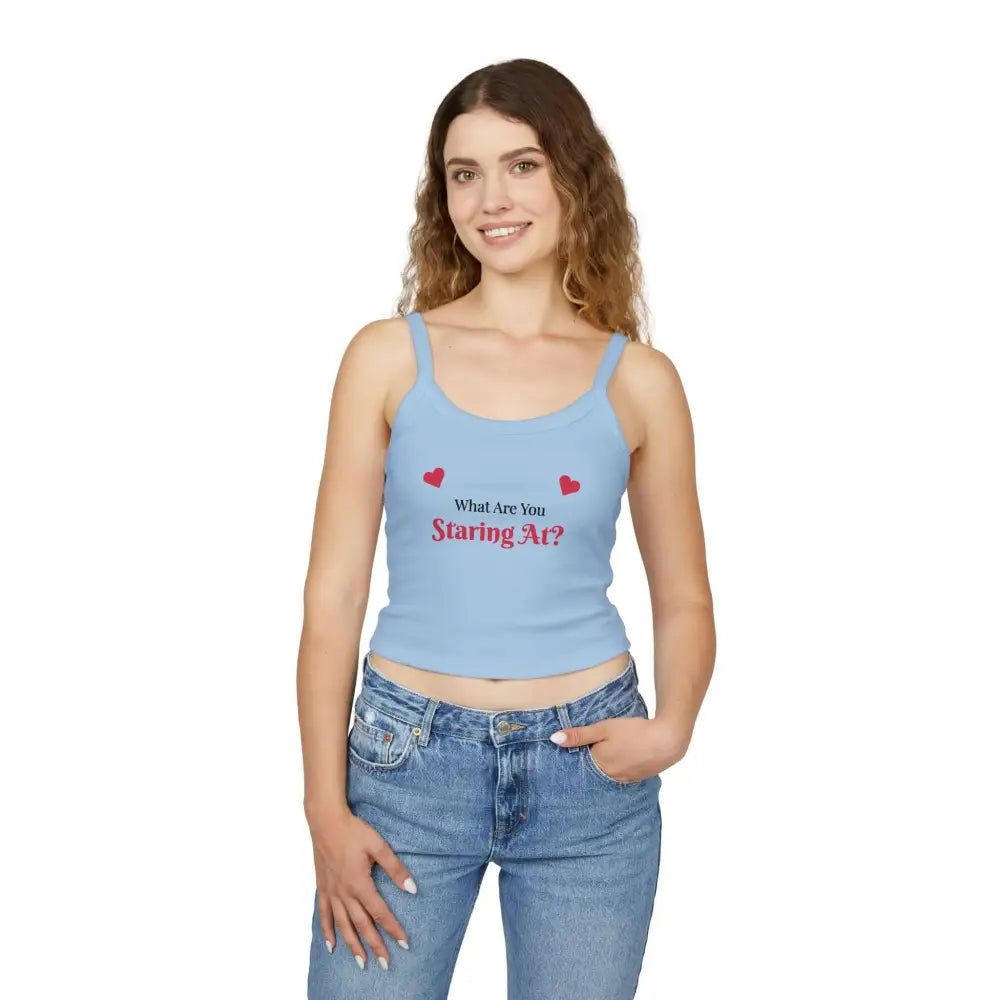 Cute Women’s Spaghetti Tank Top Summer Gym Layering Shirt - Tank Top